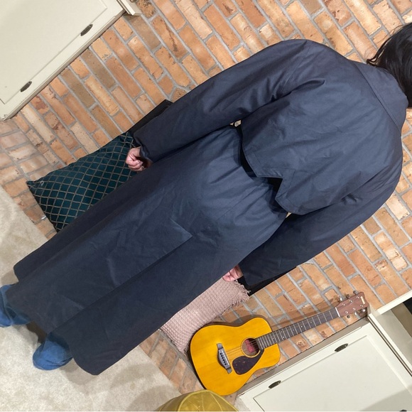 VINTAGE Pierre Dalby Paris Plaid Lined Long Belted Trench Coat Women’s L - Picture 4 of 11